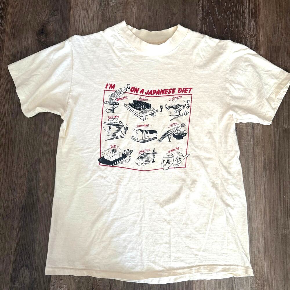 Vintage t-shirt "I'm on a japanese diet" single stitch size L